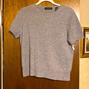 Valerie Stevens 100% cashmere short sleeve sweater